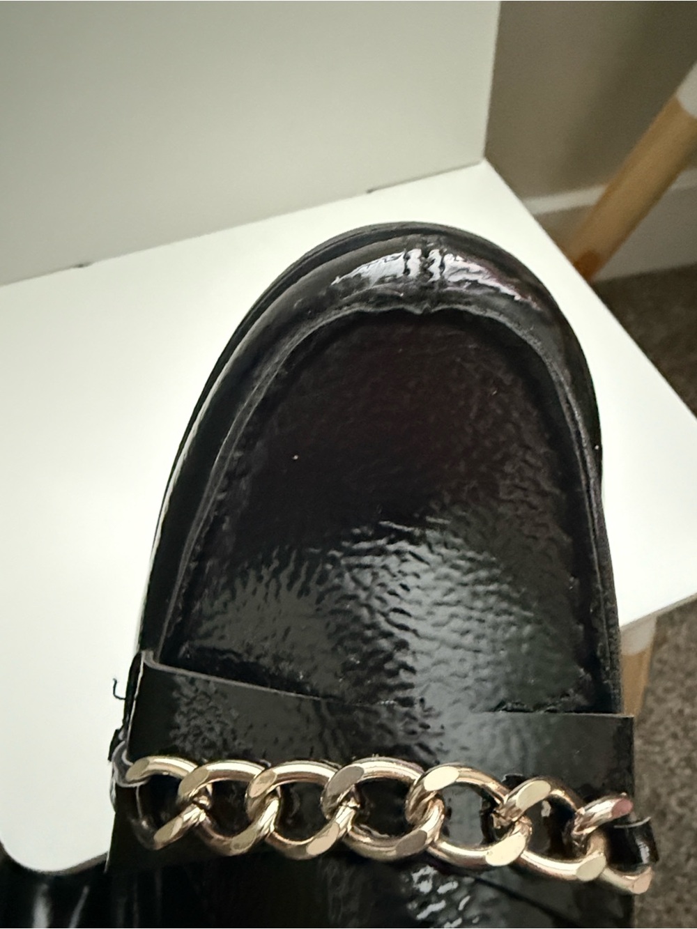 Jones New York Cyrena Black Patent Chain Loafers 7.5M - Picture 7 of 16